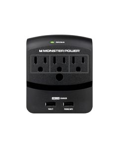 Monster - Core Power 350 3-Outlet Surge Protector - Black