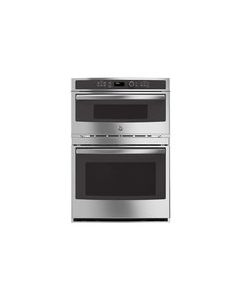 GE - Profile Series 30" Built-In Single Electric Convection Wall Oven with Built-In Microwave - Stainless-Steel
