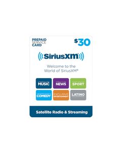 SiriusXM - $30 Prepaid Service Card for Sirius and XM Satellite Radio - Multi