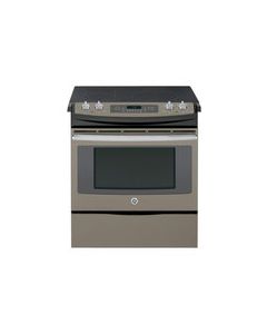 GE - 30" Self-Cleaning Slide-In Electric Convection Range - Slate