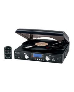 Jensen - 3-Speed Stereo Turntable - Black