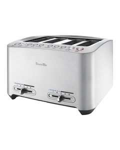 Breville - Smart Toaster 4-Slice Wide-Slot Toaster - Steel