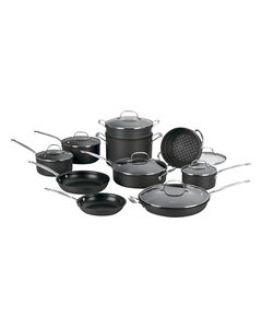Cuisinart - Chef's Classic 17-Piece Nonstick Cookware Set - Black