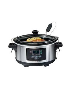 Hamilton Beach - Set & Forget 6-Quart Slow Cooker - Silver