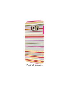 Isaac Mizrahi New York - Mini Stripes Case for Samsung Galaxy S6 edge Cell Phones - Gold/Multi
