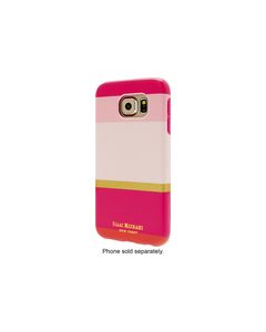 Isaac Mizrahi New York - Pink Stripes Case for Samsung Galaxy S6 Cell Phones - Pink/Multi