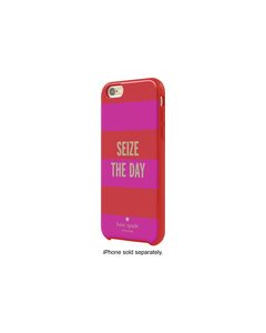 kate spade new york - Hybrid Hard Shell Case for Apple® iPhone® 6 Plus and 6s Plus - Sieze the Day Rugby Stripe Red/Pink