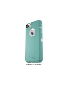 OtterBox - Defender Series Case for Apple® iPhone® 6 Plus and 6s Plus - Whisper White/Light Teal