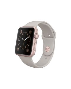 Apple - Apple Watch Sport 42mm Rose Gold Aluminum Case - Stone Sport Band