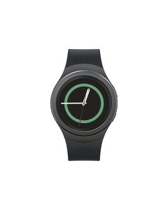 Samsung - Gear S2 Smartwatch 42mm Stainless Steel - Black Elastomer