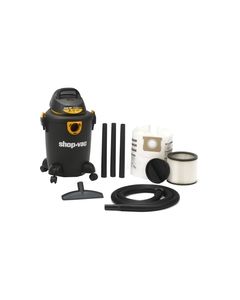 Shop-Vac - 6 Gallon Quiet Deluxe Wet/Dry Vacuum Cleaner - Black