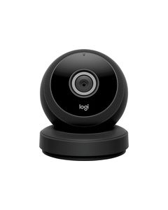 Logitech - Logi Circle Portable Wireless Video Monitoring Camera with 2-way talk - Black