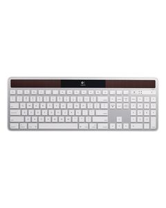Logitech - K750 Wireless Solar Keyboard for Mac - White/Silver