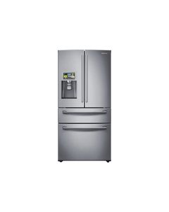 Samsung - 28.2 Cu. Ft. 4-Door French Door Smart Refrigerator with Thru-the-Door Ice and Water - Stainless Steel