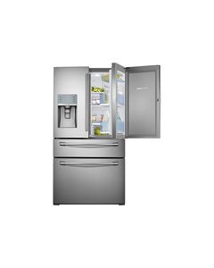 Samsung - Showcase 29.5 Cu. Ft. 4-Door French Door Refrigerator with Thru-the-Door Ice and Water - Stainless-Steel