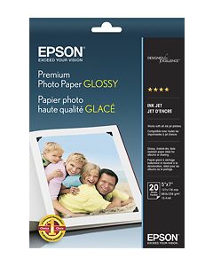 Epson - 20-Pack 5" x 7" Glossy Photo Paper
