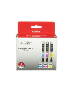Canon - 251 XL 3-Pack High-Yield Ink Cartridges - Cyan/Magenta/Yellow