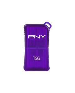 PNY - Micro Sleek Attaché 16GB USB Flash Drive - Purple
