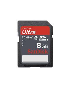 SanDisk - Ultra 8GB SDHC UHS-I Class 10 Memory Card - Black/Gray/Red