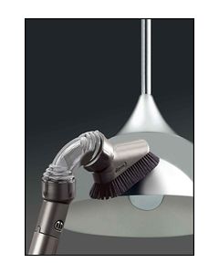 Dyson - Multi-Angle Brush for Most Dyson Vacuums - Iron/Clear/Black