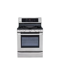 LG - EasyClean 30" Self-Cleaning Freestanding Gas Convection Range - Stainless Steel