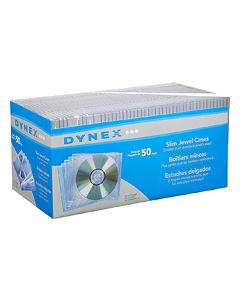 Dynex™ - 50-Pack Clear Slim Jewel Cases