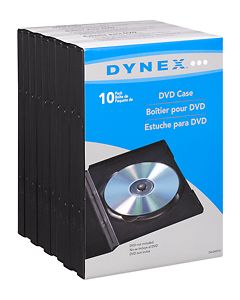 Dynex™ - 10-Pack DVD Storage Cases - Black