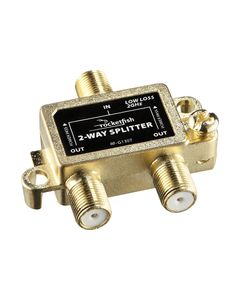 Rocketfish™ - 2-Way Coaxial Splitter - Gold