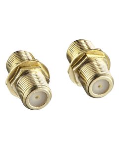 Rocketfish™ - Coaxial Cable Couplers (2-Pack) - Gold