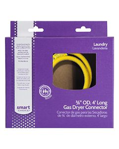 Smart Choice - Stainless Steel - Dryer Gas Line 3/8" X 4'