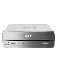 LG - 14x External USB 3.0/2.0 Blu-ray Disc Drive - Silver