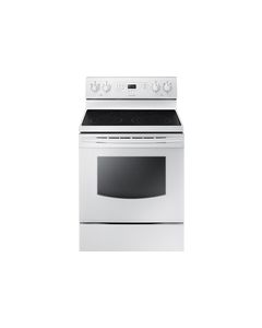 Samsung - 5.9 Cu. Ft. Self-Cleaning Freestanding Electric Convection Range - White