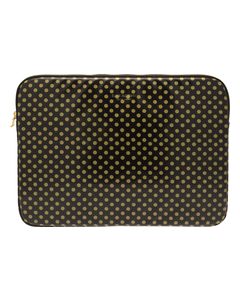 Isaac Mizrahi - Mini Dot Laptop Sleeve - Black/Gold