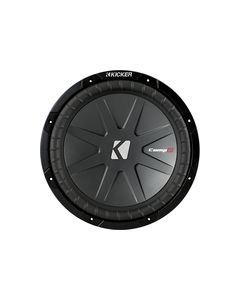 Kicker - CompR 12" Dual-Voice-Coil 2-Ohm Subwoofer - Black