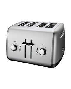 KitchenAid - 4-Slice Wide-Slot Toaster - Contour Silver