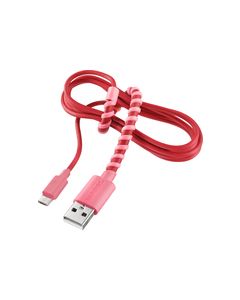 Modal - 4' Twist Micro USB Charge-and-Sync Cable - Pink