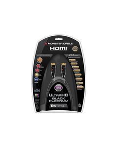 Monster - Black Platinum Series 9' In-Wall HDMI A/V Cable - Black