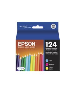 Epson - 124 3-Pack Ink Cartridges - Cyan/Magenta/Yellow