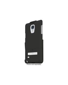 Platinum - Case with Holster and Kickstand for Samsung Galaxy Note 4 Cell Phones - Black