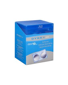Dynex™ - Blu-ray Disc Cases (10-Pack) - Blue/Clear