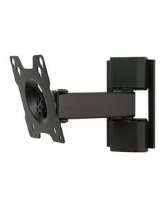 Peerless - TruVue Pivoting TV Wall Mount for Most 10" - 24" Flat-Panel TVs - Extends 6-9/10" - Black