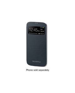 Samsung - S-View Flip-Cover Case for Samsung Galaxy S 4 Mobile Phones - Black