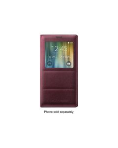 Samsung - S-View Flip Cover for Samsung Galaxy Note 4 Cell Phones - Plum Red